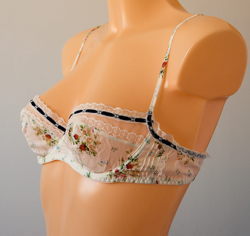 Floral Ivory Balcony Bra