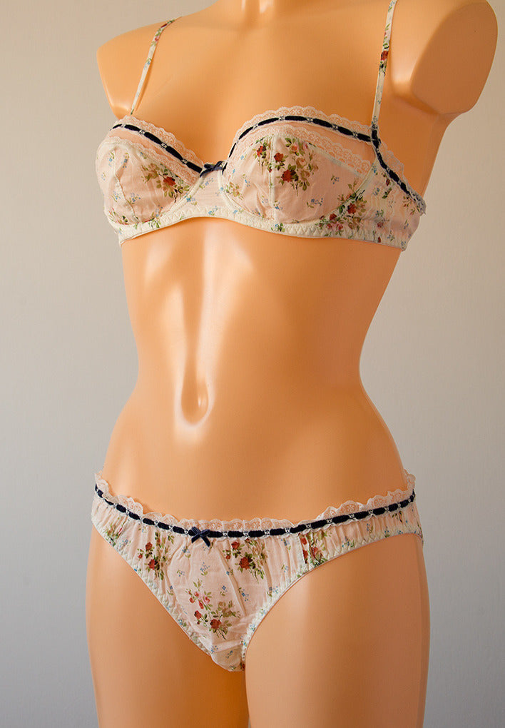 Floral Ivory Full Brief