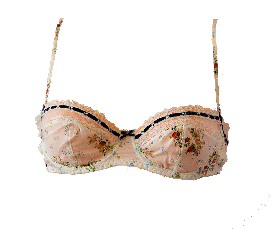 Floral Ivory Balcony Bra