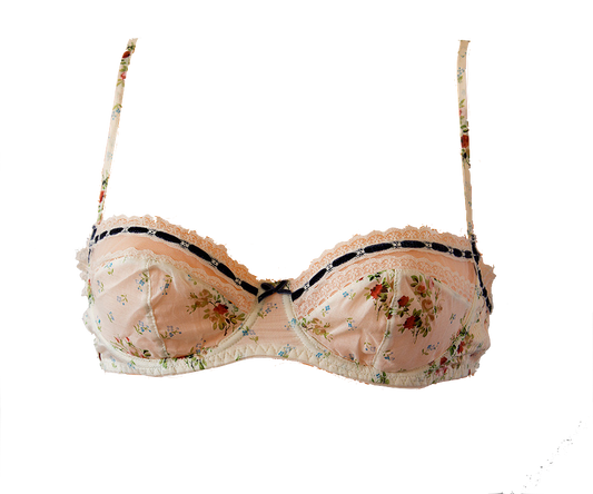 Floral Ivory Balcony Bra