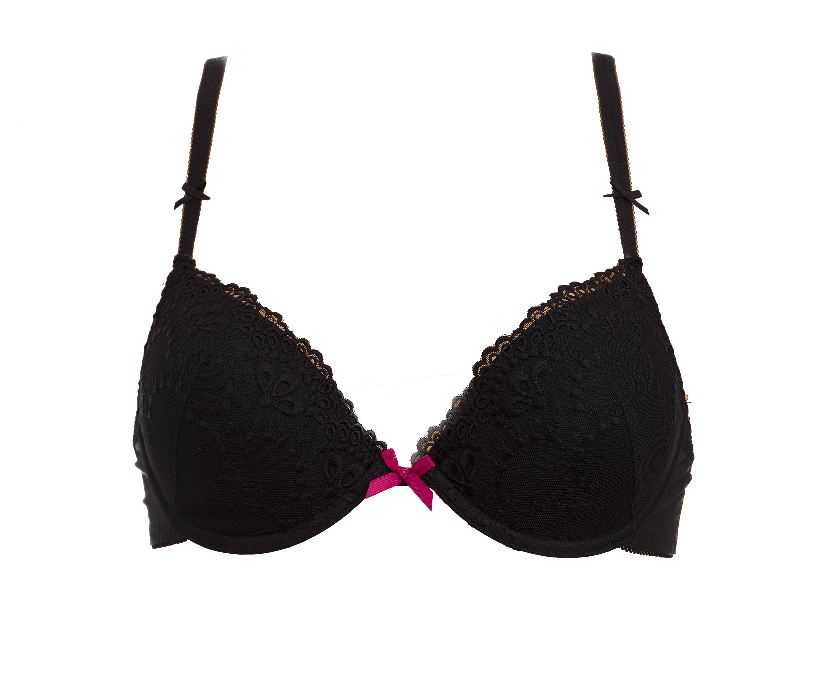 Black Floral Lace Bra