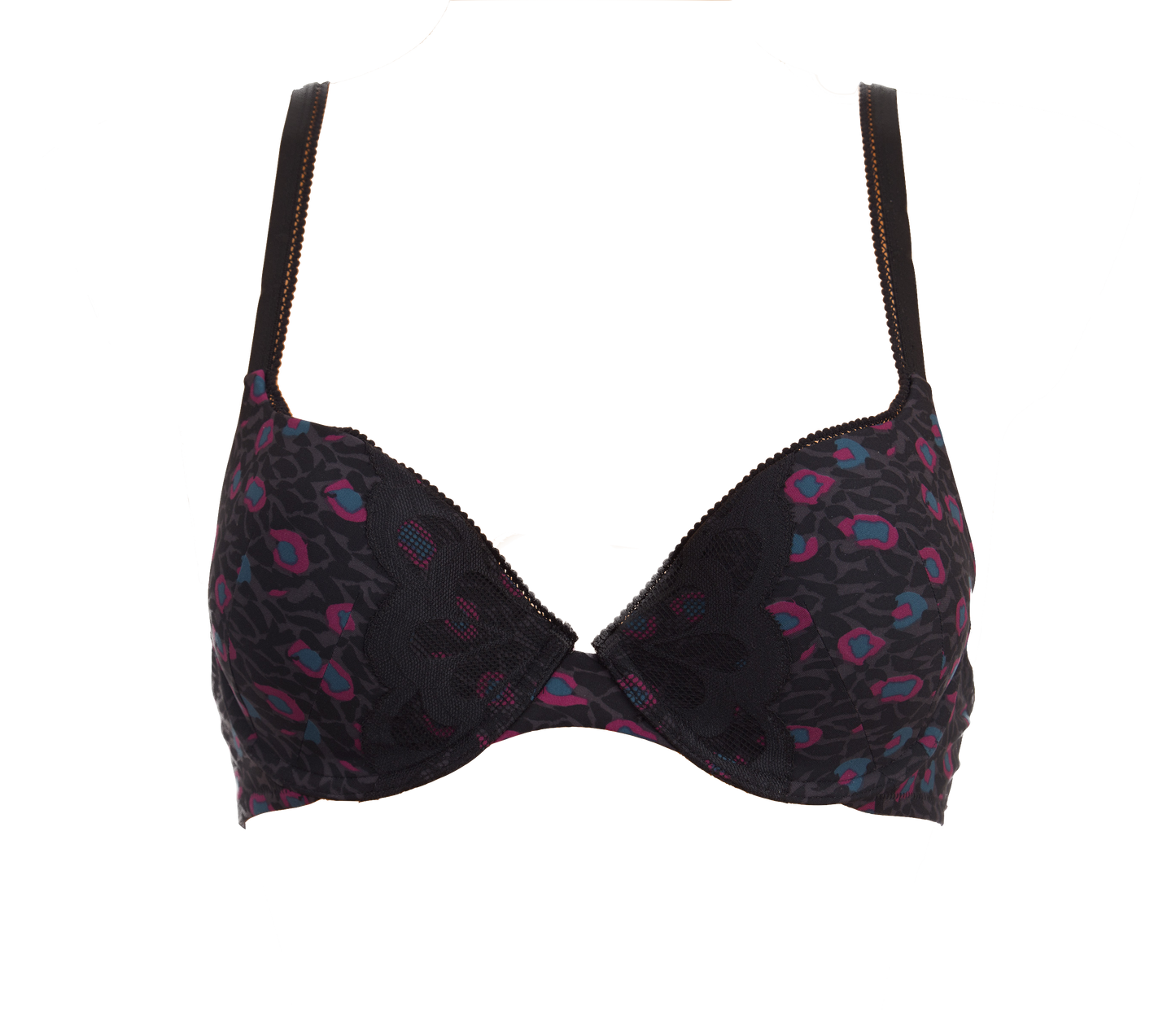 Dark Leopard Print Bra