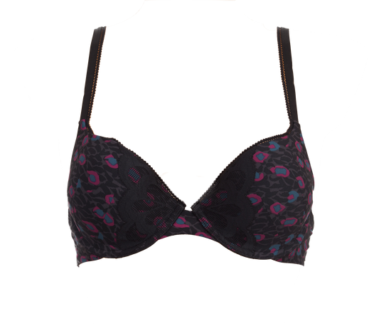 Dark Leopard Print Bra